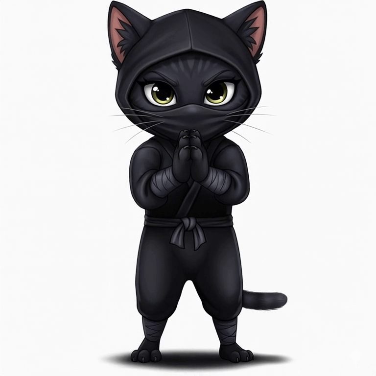 Luna il gatto Ninja - Carta Personaggio Golden Cat