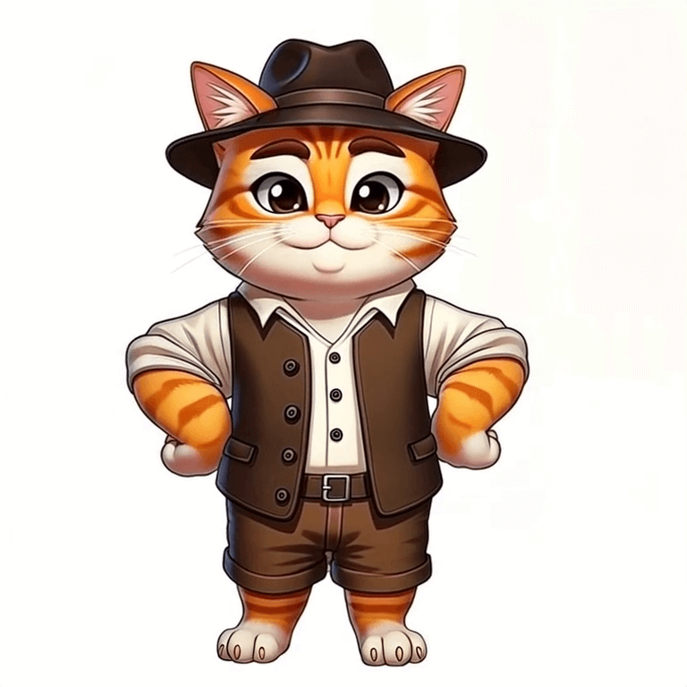 Theo il gatto esploratore - Carta Personaggio Golden Cat